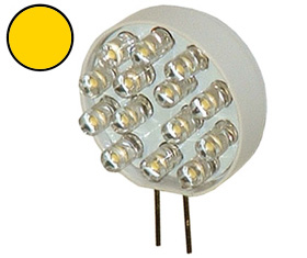 Bi-Pin G4 LED Lamp, 12V Amber